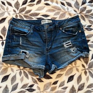 #2 of 2 Mudd Low-Rise Shortie Jean Shorts